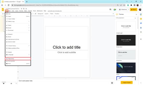 how to make google slides presentation vertical