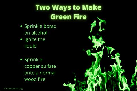 How To Make Green Flame