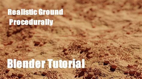 How To Make Ground In Blender