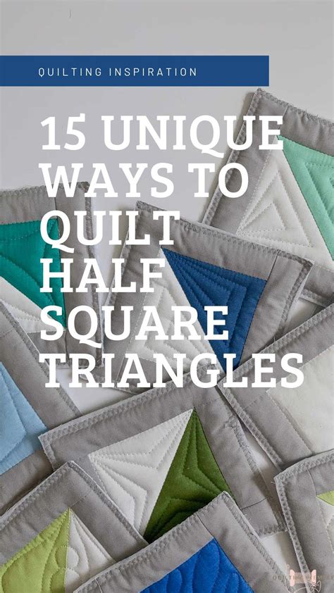 How To Make Half Square Triangles In Quilting