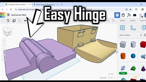 How To Make Hinge On Tinkercad