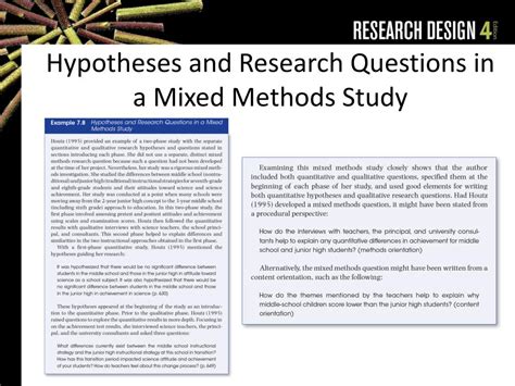how to make hypothesis in mixed methods research