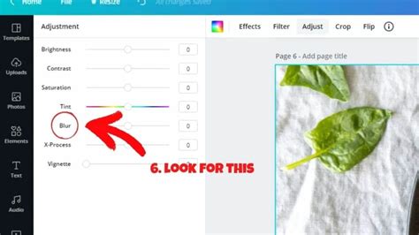 how to make image blur in canva