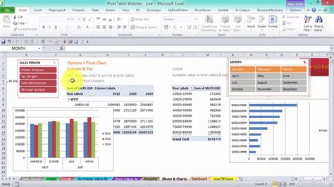 how to make interactive tables in excel