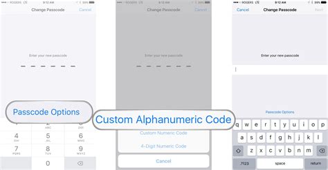 how to make iphone passcode letters