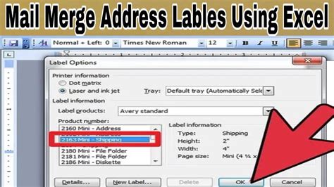 How To Make Labels Using Mail Merge From Excel