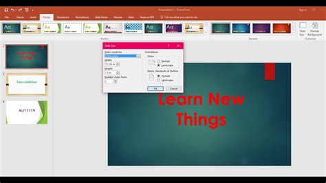 how to make landscape and portrait slides in powerpoint