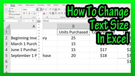 how to make large text in excel