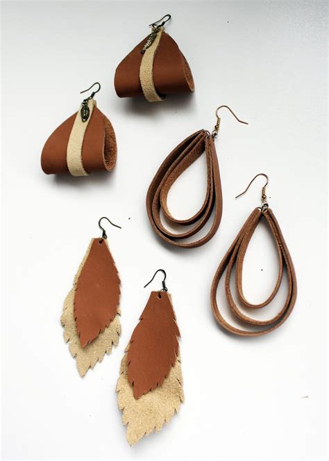 how to make leather earrings to sell