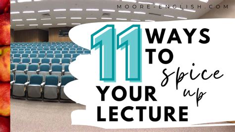 how to make lectures more exciting