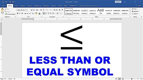 how to make less than equal sign