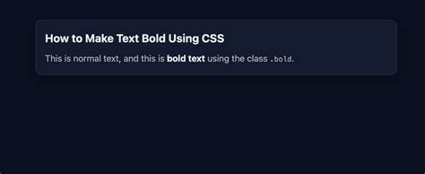 How To Make Letters Bold Css