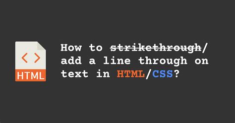 how to make line through text in css