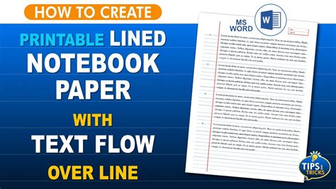 How To Make Lined Notebook Paper In Word