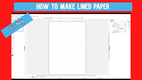 How To Make Lined Paper In Libreoffice