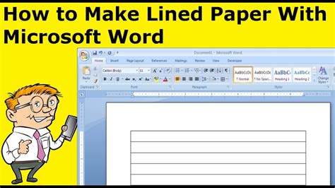 How To Make Lined Paper On Microsoft Word