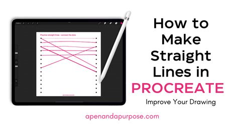 how to make lines straight in procreate