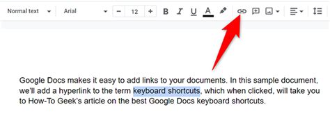 how to make links on google docs