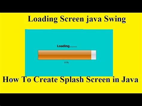 How To Make Loading Screen In Java Netbeans