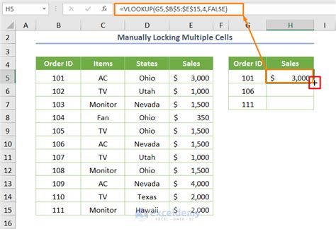 how to make locked cells in excel