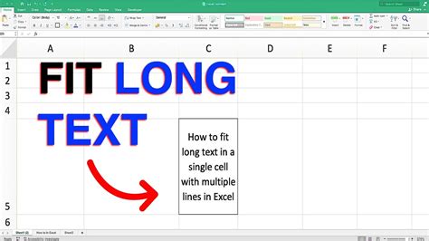 how to make long text in excel