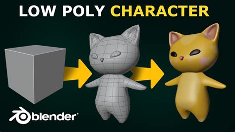 how to make low poly character in blender