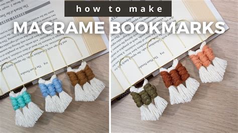 How To Make Macrame Bookmarks