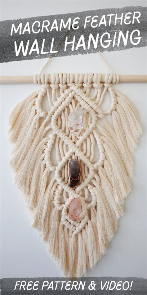 How To Make Macrame Feather Wall Hanging