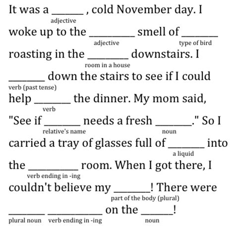 how to make mad libs in word