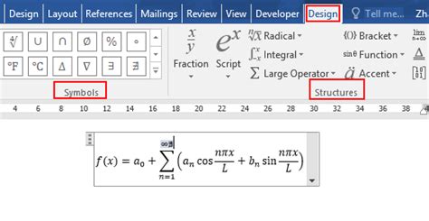 how to make math formula in word