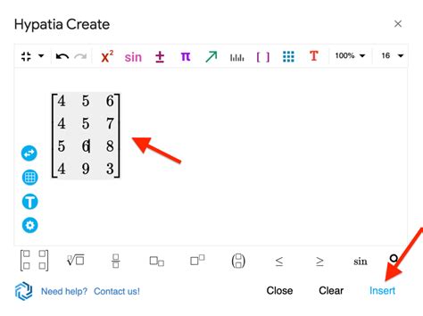 how to make matrix in google docs