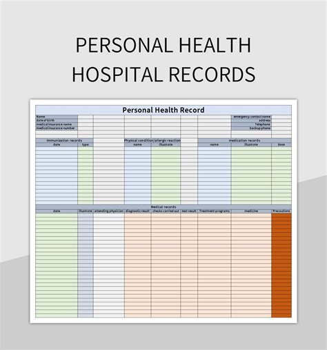 how to make medical records in excel