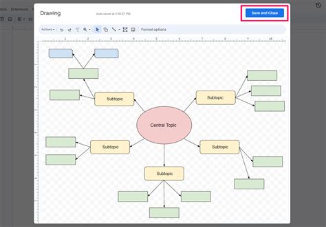 how to make mind map in google sheets