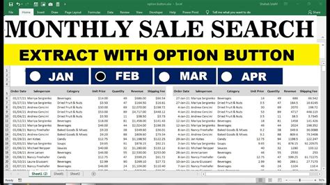 how to make month wise sheet in excel
