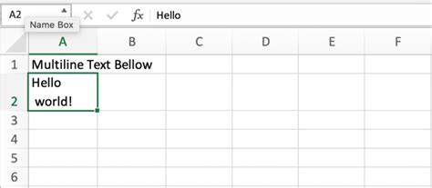 how to make multi line text in excel