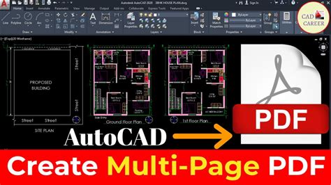 how to make multiple page pdf in autocad