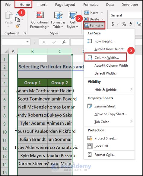 how to make multiple rows the same size in excel
