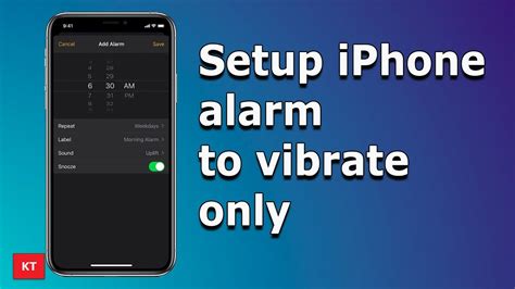 how to make my alarm vibrate only on iphone