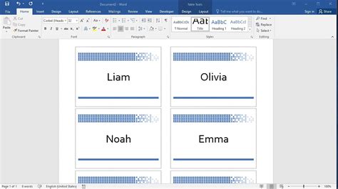 how to make name tags in word mail merge