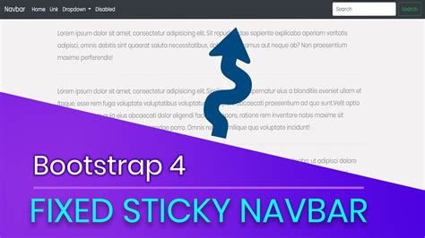 how to make navbar sticky in bootstrap