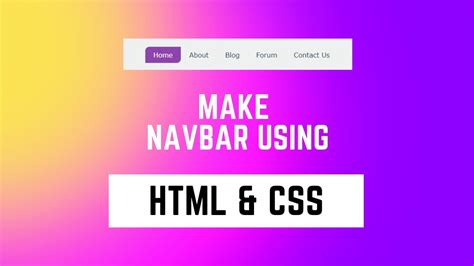 How To Make Navbar Using