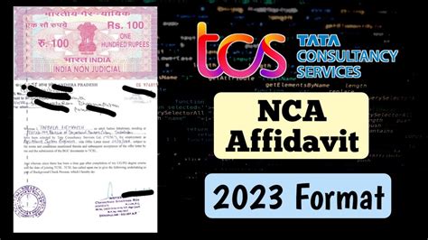 how to make non criminal affidavit for tcs
