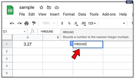how to make numbers round in google sheets