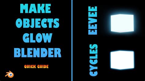 how to make object glow in blender cycles