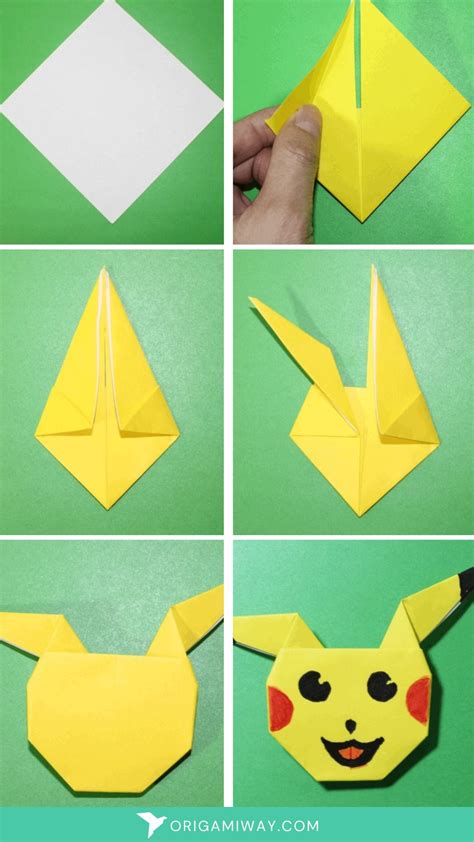 How To Make Origami Pikachu Tutorial Step By Step