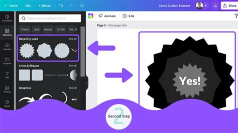 how to make own element in canva