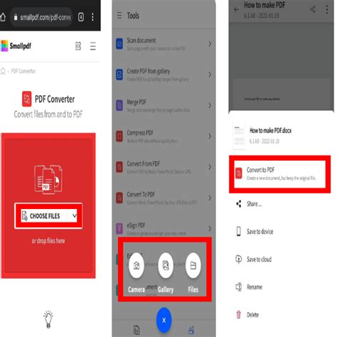 how to make pdf file on mobile android