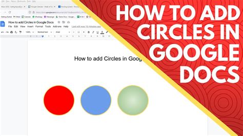 how to make picture a circle on google docs
