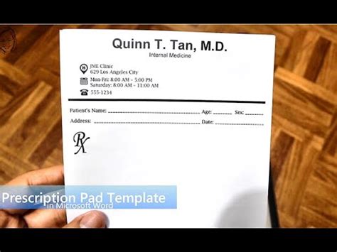 [View 23+] Editable Prescription Pad Template Microsoft Word Free