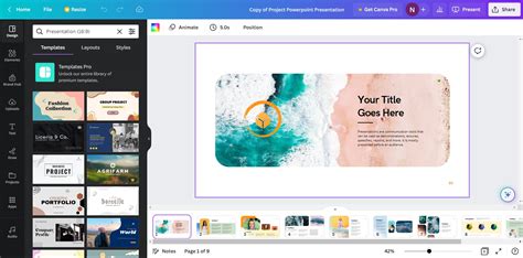how to make presentation notes in canva